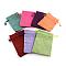 Polyester Imitation Burlap Packing Pouches Drawstring Bags, for Christmas, Wedding Party and DIY Craft Packing, Mixed Color, 18x13cm