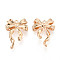 Brass Pendants, Cadmium Free & Nickel Free & Lead Free, Bowknot, Real 18K Gold Plated, 19.5x13.5x4.5mm, Hole: 1.2mm