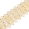 Natural Dyed White Jade Beads Strands, Faceted, Rondelle, with Seed Beads, Old Lace, 7.5~8x6.5mm, Hole: 1.4mm, about 45~46pcs/strand, 15.75''(40cm)