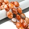 Natural Red Botswana Agate Beads Strands, Oval, 19.5~26x14~18.5x11~15mm, Hole: 1.4~1.5mm, about 18~19pcs/strand, 15.75~16.73 inch(40~42.5cm)