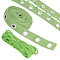 WADORN 5 Yards Metal Eyelet Grommet Trim, 1 Inch Cotton Grommet Eyelet Twill Tape Trim with Threads for Sewing Crafts Making Eyelet Tape Strip Cotton Twill Tape for Corset Shirt Dress Jacket, Lime