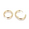Ion Plating(IP) 304 Stainless Steel Hoop Earrings, Manual Polished Huggie Earrings, Real 18K Gold Plated, 12 Gauge, 12x2mm, Pin: 1mm, Inner Diameter: 8mm