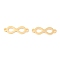 201 Stainless Steel Links, Manual Polishing, Infinity, PVD Vacuum Plating , Real 18K Gold Plated, 20x6x1.5mm, Hole: 1.5mm