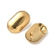 304 Stainless Steel Stud Earring Finding, with Horizontal Loops, Oval, Real 18K Gold Plated, 24x14mm, Hole: 2mm, Pin: 1mm
