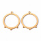 201 Stainless Steel Chandelier Components Links, Round Ring, Laser Cut, Golden, 30x25x1mm, Hole: 1.6mm and 1mm