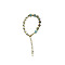 Natural Shoushan Stone Round Beaded Bracelet, Golden, 7-1/8~9-1/8 inch(18~23cm)