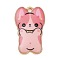 Rack Plating Alloy Enamel Pendants, Golden, Dog Charm, Deep Pink, 25x16x2mm, Hole: 2mm