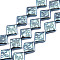 ABS Plastic Imitation Pearl Beads Strands, AB Color Plated, Rhombus, Light Sea Green, 18x18.5x6mm, Hole: 0.5mm, about 22pcs/strand, 15.55 inch~15.75 inch(39.5~40cm)