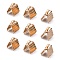 Iron Ribbon Crimp Ends, Light Gold, 6x7mm, Hole: 2mm
