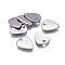 Tarnish Resistant 201 Stainless Steel Charms, Triangle, Stainless Steel Color, 12x10x1mm, Hole: 1.6mm