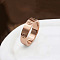 Cross Pattern 201 Stainless Steel Finger Rings, Rose Gold, US Size 8(18.1mm)