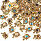 60Pcs Natural & Synthetic Mixed Gemstone Pendants, Animal Charm, with Tibetan Style Alloy Findings and Iron Loops, Mixed Dyed and Undyed, Antique Golden, 15.5x18x4mm, Hole: 2.5mm