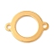 Ion Plating(IP) 304 Stainless Steel Ring Links Connector Charms, Golden, 14x19x0.8mm, Hole: 1.6mm