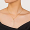 Clear Cubic Zirconia Stylish Cross Pendant Necklaces, Stainless Steel Jewelry for Women, Golden, 17.32 inch(44cm)