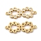 Brass Pave Clear Cubic Zirconia Connetor Charms, Cadmium Free & Lead Free, Infinity Links, Golden, 30.5x11.5x2mm, Hole: 1.5mm