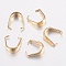 201 Stainless Steel Snap on Bails, Real 18K Gold Plated, 8x7.5x4mm