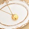 304 Stainless Steel Clear Cubic Zirconia Constellation Pendant Necklaces, Golden, Scorpio, 15.75 inch(40cm)