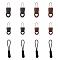 Plastic Zipper Pull Charms, Zipper Pull Tab For Clothing Accessories, with Plastic Zipper Puller With Strap, Black, 118x72x35mm
