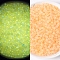 Luminous Translucent Glass Seed Beads, Inside Colours, Navajo White, 4mm, 100g/set