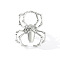 Halloween Theme Alloy Adjustable Finger Rings, Spider, Silver, Inner Diameter: 15~20mm