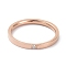 Crystal Rhinestone Finger Ring for Girl Women, Ion Plating(IP) 304 Stainless Steel Ring, Rose Gold, US Size 8(18.1mm)
