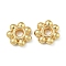 Rack Plating Zinc Alloy Spacer Beads, Long-Lasting Plated, Flower, Real 14K Gold Plated, 6x1.5mm, Hole: 1.5mm