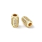 Brass Micro Pave Cubic Zirconia Beads, Oval, Rack Plating, Long-Lasting Plated, Cadmium Free & Lead Free, Real 18K Gold Plated, 12x7.5mm, Hole: 3.5mm