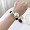 Plastic Pearl Hair Ties, Hair Accessories for Women & Girls, Black, 65mm