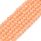 Opaque Solid Color Glass Beads Strands, Faceted, Rondelle, Light Salmon, 2.5x2mm, Hole: 0.7mm, about 154~161pcs/strand, 12.675~12.87 inch(32.5~33cm), about 90~100 strands/set