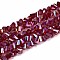 Electroplate Transparent Glass Beads Strands, Triangle, AB Color Plated, Faceted, Dark Red, 3~3.5x4~4.5x4~4.5mm, Hole: 0.8mm, about 121~131pcs/strand, 14.37~15.35 inch(36.5~39cm)