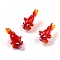 Handmade Lampwork Beads, Goldfish, Red, 25~35x15.5x16mm, Hole: 1.7mm