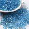 Glass Seed Beads, Peanut, Light Sky Blue, 3.5~4x2~2.5x2~2.3mm, Hole: 0.8mm, about 8000pcs/pound