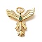 Brass Micro Pave Cubic Zirconia with Glass Pendants, Wing, with Open Jump Rings, Cadmium Free & Nickel Free & Lead Free, Real 18K Gold Plated, 28.5x26.5x3mm, Hole: 4.5mm