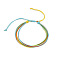 Multi-strand Fibre Wax Threads Braided Bracelet, Adjustable Cord Bracelet, Yellow