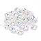 Electroplate Glass Charms, Faceted, Star, Clear AB, 13x13.5x7mm, Hole: 1.2mm
