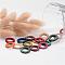 Dyed Wood Jewelry Findings Coconut Linking Rings, Mixed Color, 20~23x2~5mm