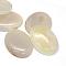 Oval Dyed Natural Striped Agate/Banded Agate Cabochons, Gainsboro, 40x30x6~8mm