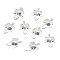 Brass Pendants, Cadmium Free & Nickel Free & Lead Free, Leaf, Real Platinum Plated, 15.5x12x2mm, Hole: 1mm
