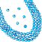NBEADS About 195 Pcs Lampwork Glass Evil Eye Beads, 6mm Round Lampwork Evil Eye Charms Turkish Evil Eye Spacer Beads Evil Eye Loose Beads for Bracelets Jewelry Making, Light Blue