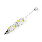 Resin & Polymer Clay Pave Rhinestone Ball-Point Pen, Iron Beadable Pen, for DIY Personalized Pen with Jewelry Beads, Pineapple, 147.5~151x15~20mm