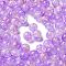 Transparent Crackle Acrylic Beads, Drawbench Style, Round, Two Tone, Medium Purple, 10x9.5mm, Hole: 2mm, 909pcs/500g
