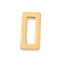 Golden Plated 304 Stainless Steel Charms, Laser Cut, Rectangle, 10x5x1mm