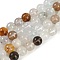 Natural Topaz Beads Strands, Round, 8~8.5mm, Hole: 1.2mm, about 46~48pcs/strand, 15.55''(38~39.5cm)