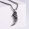 Retro Punk Hip-hop Street Fashion Men's Wolf Tooth Stainless Steel Pendant Necklaces, Stainless Steel Color