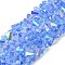 Transparent Glass Beads Strands, Faceted, AB Color, Triangle, Cornflower Blue, 6x6x3mm, Hole: 1.2mm, about 87~93pcs/strand, 9.45''~11.61''(24~29.5cm)