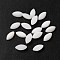 Natural White Jade Dyed Cabochons, Horse Eye, White, 8x4x2.5~3mm