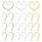 18Pcs 3 Colors Alloy Ear Cuff Findings, Climber Wrap Around Earring Findings, with Horizontal Loops, Long-Lasting Plated, Mixed Color, 58x34mm, 6Pcs/color
