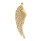 304 Stainless Steel Big Pendants, Wing Charms, Golden, 55x17.5x1.5mm, Hole: 2mm