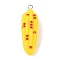 Opaque Resin Pendants, Imitate Vegetable, with Platinum Tone Iron Loops, Corn, 41x13x12.5mm, Hole: 2x2.5mm