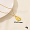 Stainless Steel Cowrie Shell Pendant Necklaces, Cable Chain Necklaces